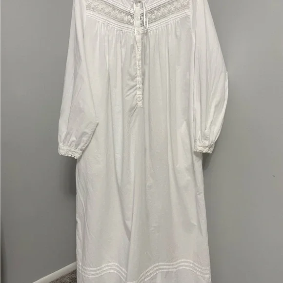 Eileen West 100% Cotton Victorian Nightgown - Cottagecore Heirloom Gown (Size L) - Picture 2 of 7